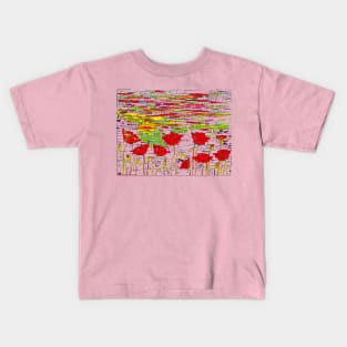 Poppies Tiled Kids T-Shirt